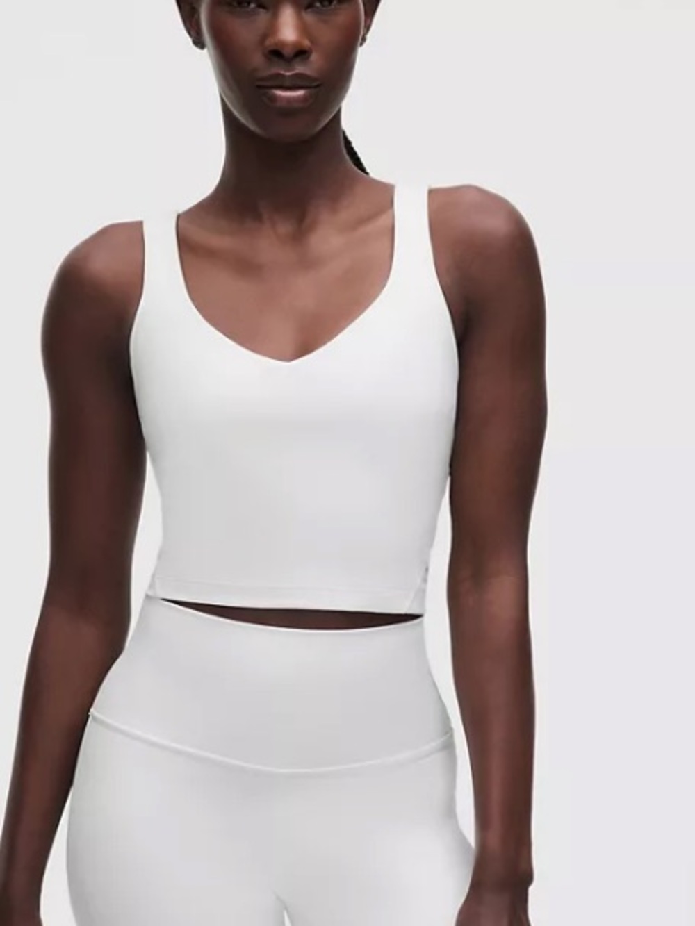 lululemon athletica White Cropped Align Tank
